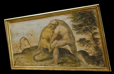 Hercules Kills the Nemean Lion by Marco Marchetti from Faenza